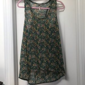 Free People Floral Tank Top, size M
